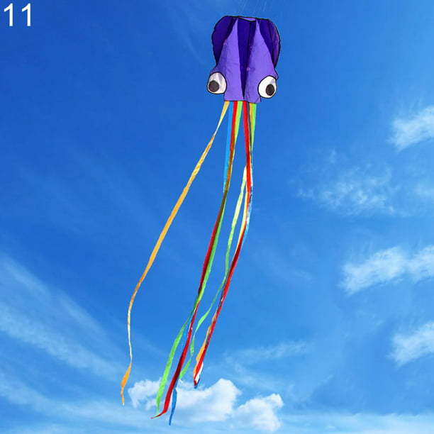 Details about   4m Software Octopus Single Line Flying Kite with Long Tail Outdoor Kids Toy
